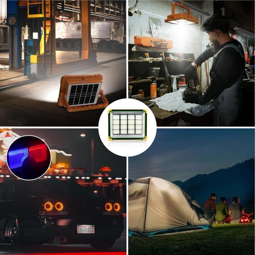 TGD-200W-GUL | Solar arbejdslampe | Powerbank funktion | LED