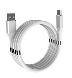 SN01-1M-Typ-C-Bílá | Navíjecí USB kabel pro rychlé nabíjení | Rychlé nabíjení 3.0