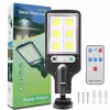 LD-616B-72COB | Lampă solară de grădină cu senzor de amurg și mișcare | IP65, 72 LED-uri COB, telecomandă IR