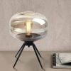 BH-233-TS | Stijlvolle bedlamp met glazen kap | Moderne glazen tafellamp