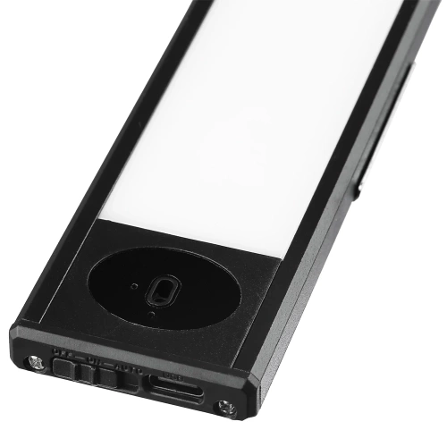 HSL-S20CM-NEGRO | Lámpara para muebles con sensor de movimiento | Lámpara de noche inalámbrica con sensor | Lámpara LED debajo del armario, 20 cm