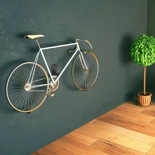 Suporte de bicicleta de parede dobrável | Suporte de bicicleta de aço durável | Gancho de parede com suportes para rodas | J-304