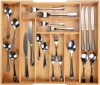 Organizzatore per posate | Inserto per cassetti in bambù con 8 scomparti | Modello KBT-G844