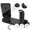 WD-03 | Dockingstation til Apple iPhone Airpods Watch | 15W trådløs oplader | 3 stik - USB-C / Lightning / Micro USB