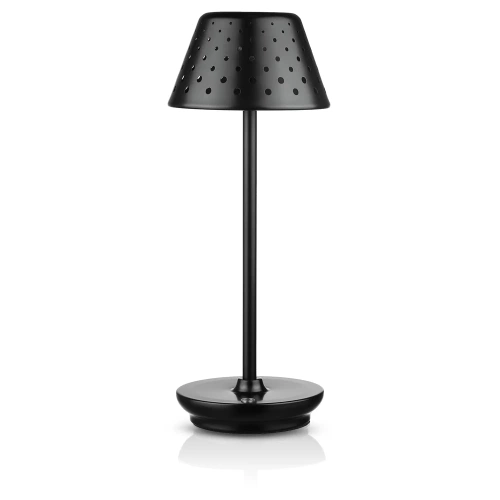 HJA15-NEGRO | Lámpara de mesa con batería incorporada | Lámpara de noche con tres colores de luz | Lámpara atmosférica para hotel o restaurante.