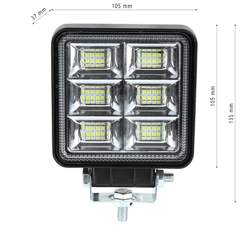 WL10144W | Lámpara de trabajo cuadrada 144W | Panel LED con 48 diodos | IP65