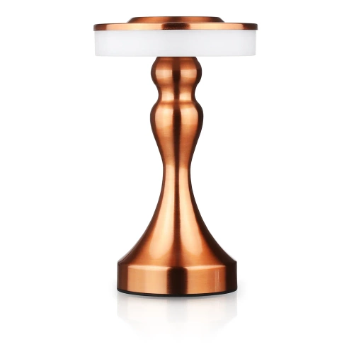 HJA14-A-COBRE | Lámpara de mesa con batería incorporada | Lámpara de noche con tres colores de luz | Lámpara atmosférica para hotel o restaurante.