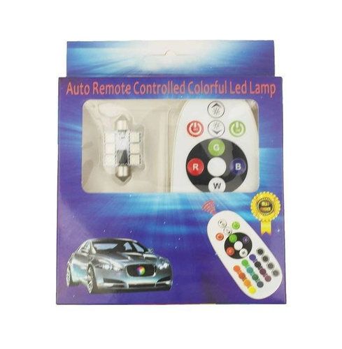 42 mm | RGB C5W kit | Two C5W RGB LED bulbs | Color remote control