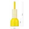 Lámpara colgante minimalista en estilo escandinavo con casquillo de techo E27 y elemento de madera | amarillo | YG-XD002C-Y