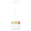 Pendant light | Scandinavian style, wooden accent, E27 ceiling fitting, for living room, bedroom | white | YG-XD003-W