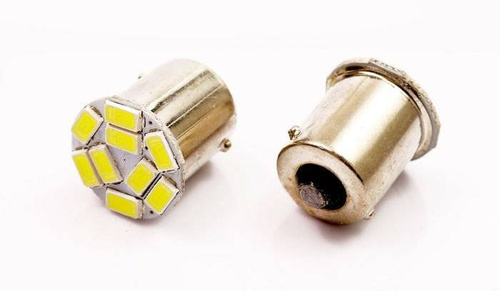 Autó LED izzó BA15S 9 SMD 5630 ELSŐ