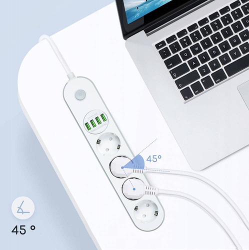 LH-4423 | Power strip 4 sockets + 4 USB | 1.8M extension cord