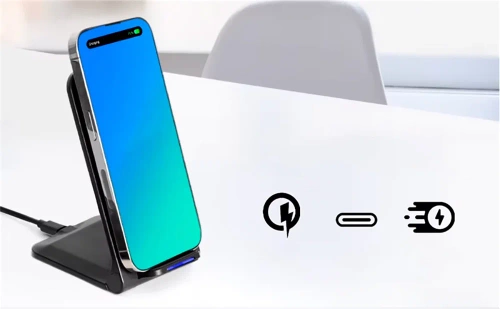 N700-Nero | Caricabatterie induttivo Fast Charge QI da 15 W