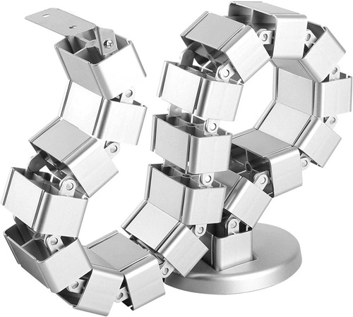 QN-1501 | Housse pour câbles et fils 1,3 m | Canal de câble vertical | Argent