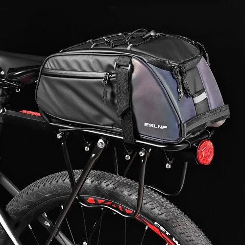 Borsa da bici 3 in 1 per il bagagliaio 8L | Borsa impermeabile con catarifrangenti | Ampia borsa posteriore per il bagagliaio | FGTB-02