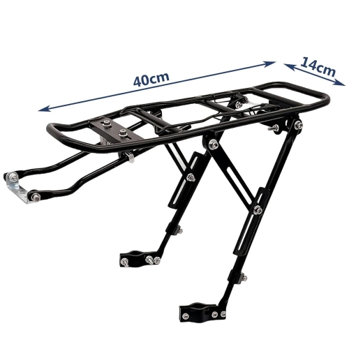 Fahrrad-Gepäckträger hinten mit Federklappe | Aluminium, verstellbar, bis 27 kg Tragkraft | BIK-ZJ667