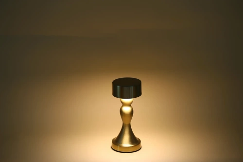 HJA10-A-GOLD | Stolní lampa s vestavěnou baterií | Noční lampa se třemi barvami světla | Atmosférická lampa do hotelu nebo restaurace