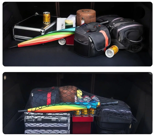 Bagagenet voor auto | elastisch beveiligingsnet 110x60 cm | bagage organizer | transportnet | CTM-110*60CM-B