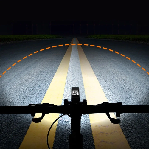 Luz de bicicleta LED 3 em 1 de 450 lm | Computador que mede velocidade, distância e tempo | Iluminação potente com sinal sonoro | MBLBD-3201