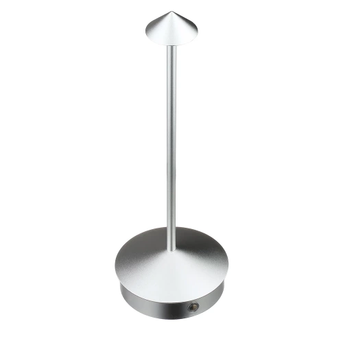 HJA32-SILVER | Lampa de masa cu baterie incorporata | Lampă de noapte cu trei culori de lumină | Lampă de atmosferă pentru un hotel sau restaurant