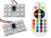 RGB LED panel sæt | 2 LED-paneler 12 SMD 5050 RGB | Farve fjernbetjening | C5W og W5W adaptere
