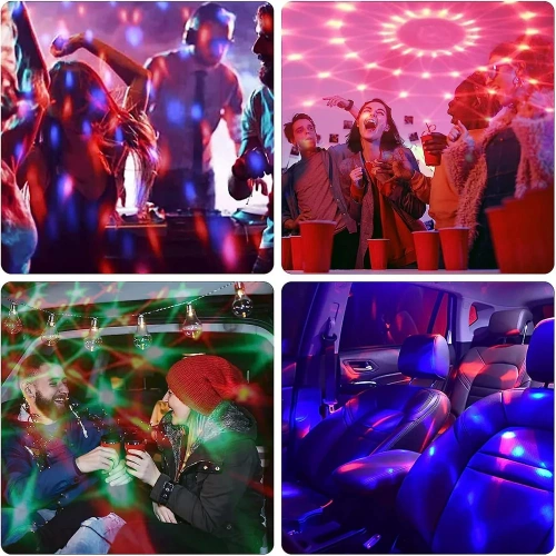 Mini palla da discoteca | Senza fili | USB | Per l'auto e la casa