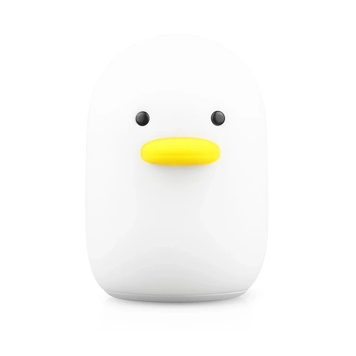  XYD-120-BLANC | Lampe de nuit pour enfants en forme de canard | Lampe en silicone avec deux modes d&#39;éclairage