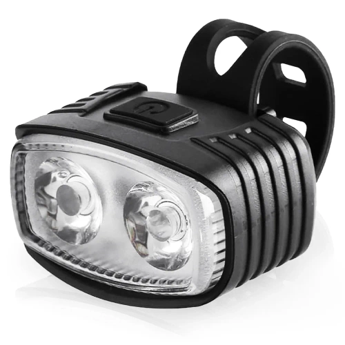 Juego de luces LED USB para bicicleta: delantera blanca + trasera roja | Luces potentes para bicicleta | con batería | BK-L8005