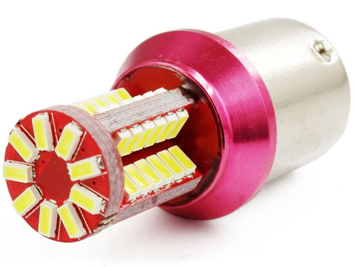 Autó LED izzó BA15S 57 SMD 3014