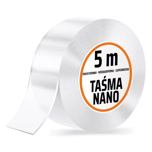 Modello NT-L5M-TS | Nastro biadesivo riutilizzabile | nastro nano trasparente