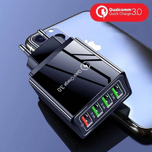 1864 | CA-033 | 4x USB gyorstöltő | Gyorstöltés 3.0