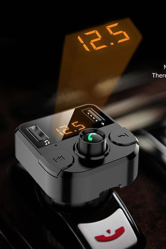 BC36B-Nero | Trasmettitore FM multifunzionale per auto | 3 in 1