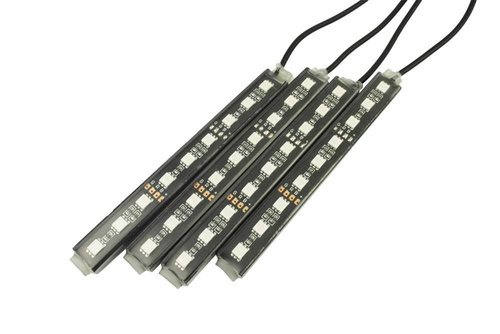 Iluminación LED RGB para el interior (cabina) del coche con mando a distancia para la toma del encendedor