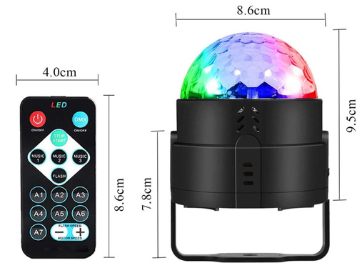 MQ01 | DISCO bal - RGB LED-discoprojector