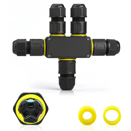 Giunto stagno per cavi IP68 | connettore autoserrante 3 poli 450 V 24 A per cavi 4–11 mm | M684-F