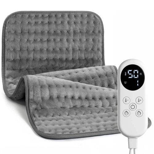 Termoforo elettrico per schiena, muscoli e articolazioni | 30x60 cm | grigio | HPD-3060-Grey