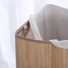 AYL-60L-LIBR | Natural laundry basket | Bamboo toy box | Wooden clothes basket | Single-chamber bathroom laundry basket | Corner basket