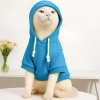 Sudadera con capucha para perro y gato | talla M | azul | PET-015M-BL