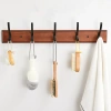 HG-80CM-WOOD | Wooden hanger for jackets, clothes | Wall hanger for the hall | Hanger with 16 hooks