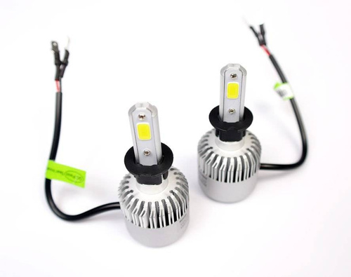 A set of LED bulbs H3 C6 Bridgelux COB ™ 8000 lm