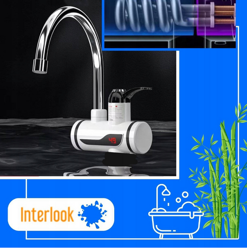 RX-018-WIT | Elektrische kraan met douchefunctie | verwarming | verstelbare uitloop | doorstroomverwarmer met handset | Wit