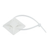 KZ-D06-40MM | Set of 10 organizers for cables and wires | Cable ties and base with 3M foam tape | White