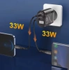 BK-389-GAN | 65W Fast Wall Charger with USB and PD 3.0 Ports (USB-C)