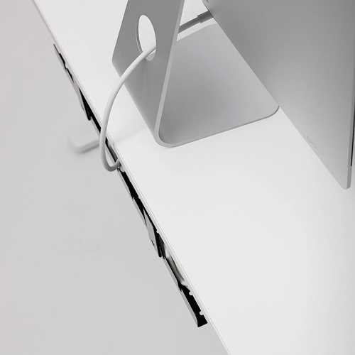 CWT-O1 | Kabelorganizer onder het bureau 50 cm | Mand, geleider, handvat | Zwart