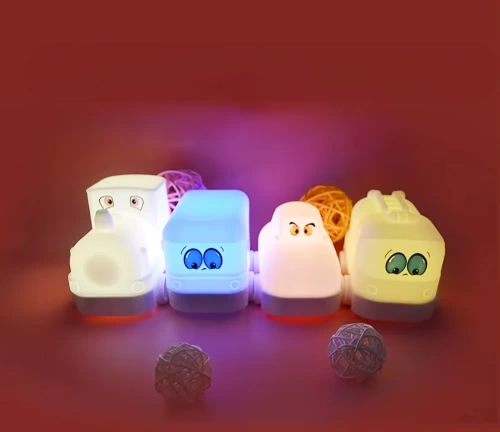 Luz Noturna LED RGB | Luminária Infantil de Silicone 9 Cores | JL-601