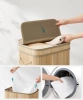 Wäschekorb | Bambus Aufbewahrungsbox für Spielzeug | Holz Wäschesammler | 1-Kammer Wäschekorb für Badezimmer | 80 l | UYL-80L-LIBR
