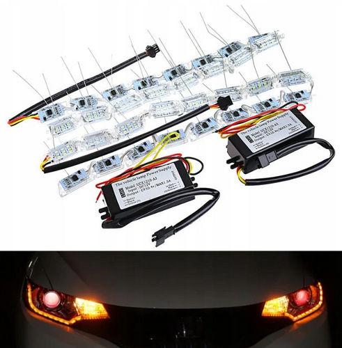 LED daytime running lights with indicator | Self-adhesive Flexible