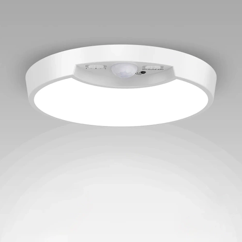 C2772-BRANCO | Candeeiro de teto com bateria incorporada | Luminária de teto LED com sensor de crepúsculo e movimento