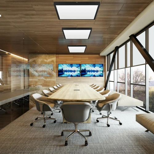 LED stropný panel | Prisadený strop 60x60cm | 60W, 5760lm | čierna