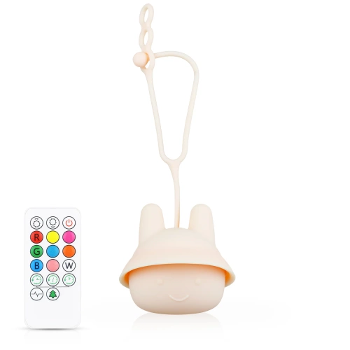 Veilleuse LED en silicone en forme de lapin | Lampe portable pour enfant 9 couleurs | JL-502